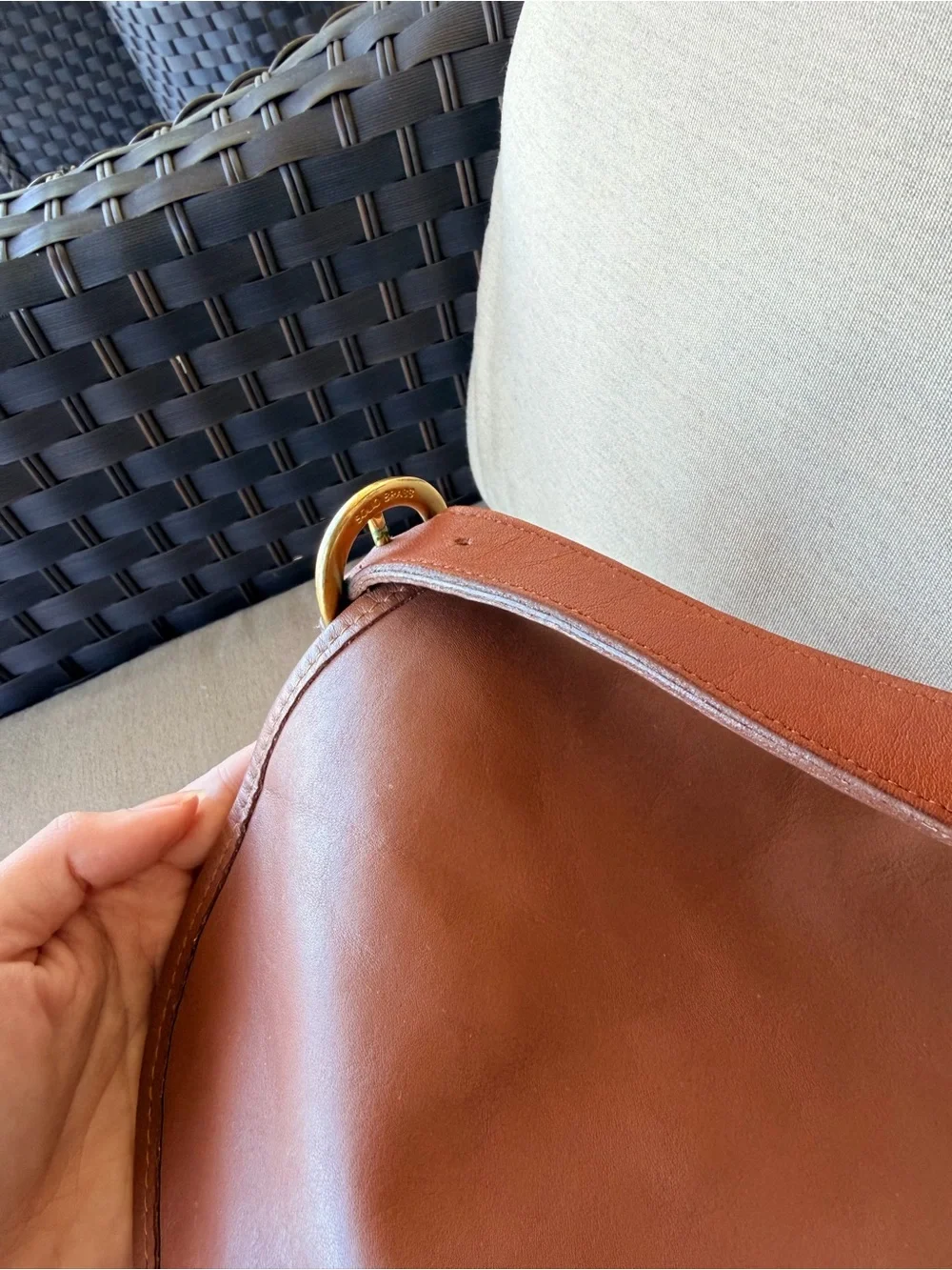 Vintage Coach 90s Fletcher Brown Leather Crossbody Bag RARE